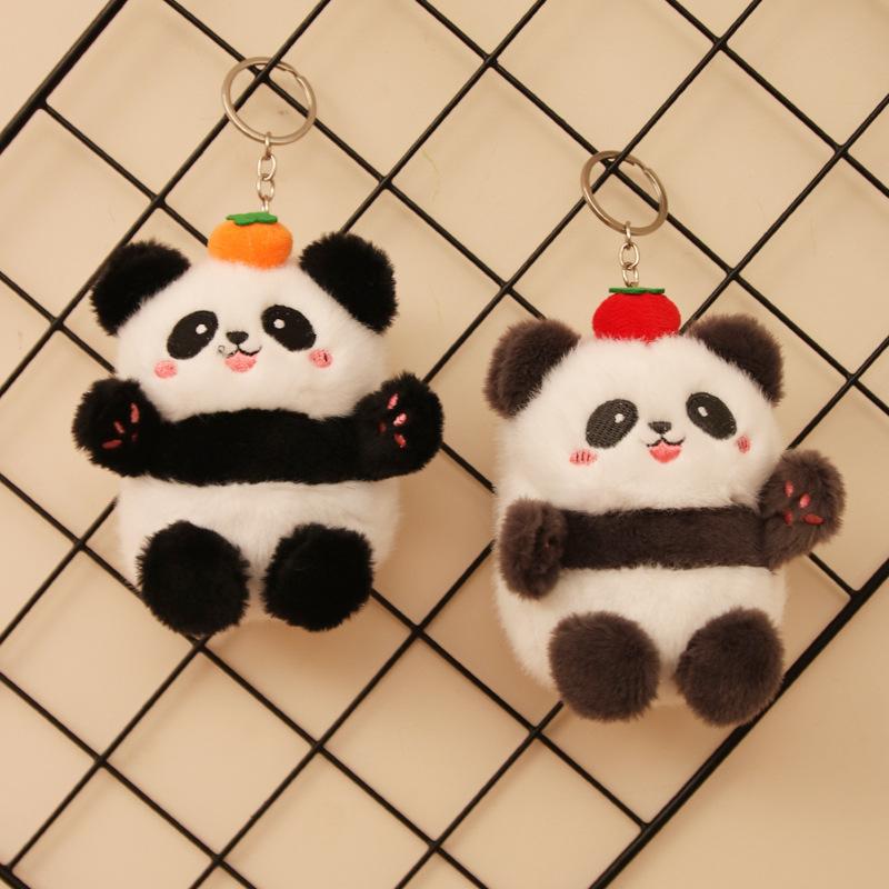 Persimmons and Persimmons Panda Pendant Plush Bag Keychain Pendant Doll Panda Doll Souvenirs Around Men and Women