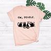 Mew People Cotton T-Shirt Short Sleeve Round Neck Women 2d Print Tops