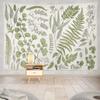 Fabric Tapestry Flower and Green White Hanging Cloth Bedroom Decoration Painting Living Room Background Cloth Room Wall Hanging Tapestry
