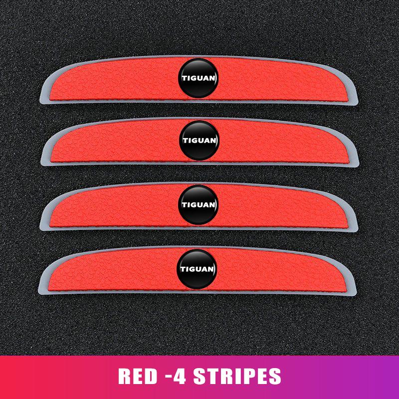 4 Pieces Anti-collision Strip Protective Stickers With Car Logo For Volkswagen VW Golf Jetta Passat mk4 mk5 mk6 CC B5 B6 B7 Golf zf4