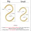 5pcs Aluminum Alloy S-Shape Hook,Closet Multifunctional S Hanger Hooks for Scarf Bags,Gold Hanging Hooks Home and Organization