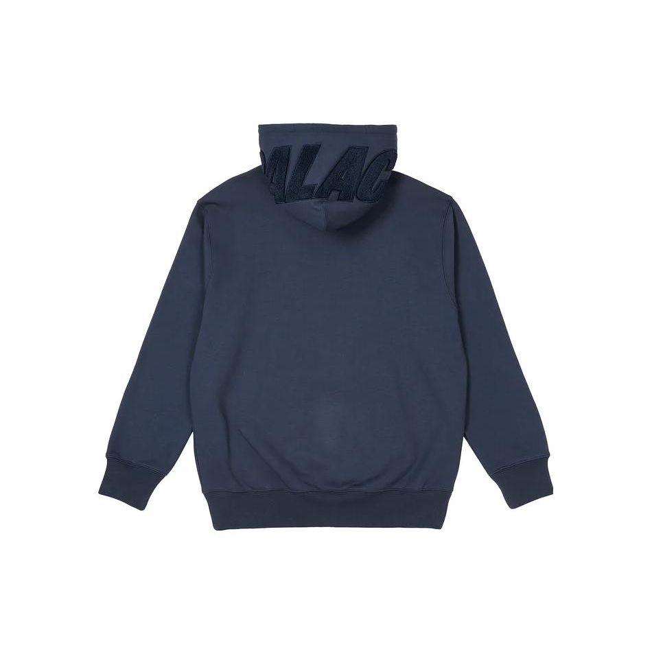 Palace Fw22 Spell Out Chenille Hooded Sweatshirt Men Hoodies Navy P23CS170