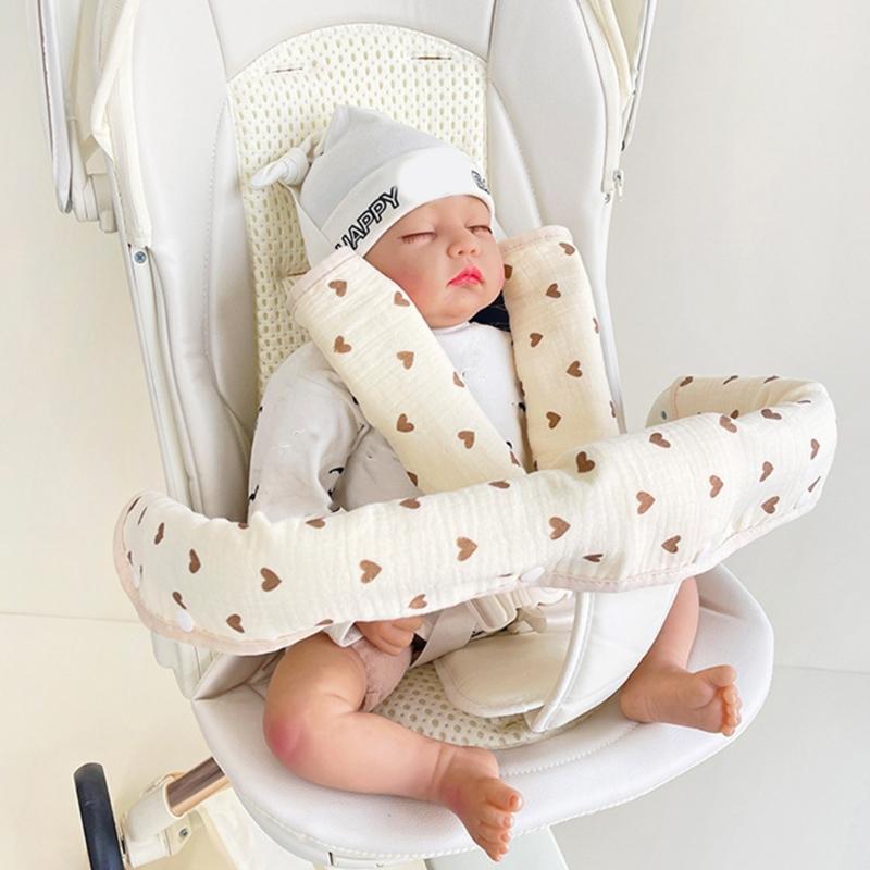 Подушка-подлокотник для ремня безопасности детской коляски, удобная хлопковая накладка на плечевой ремень и поручень для аксессуаров для детей