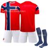 Men Women Soccer Training Jersey Norway Home Kit 2026 Harland 10 Erdal Short Sleeve Sportswear Running Football Basketball