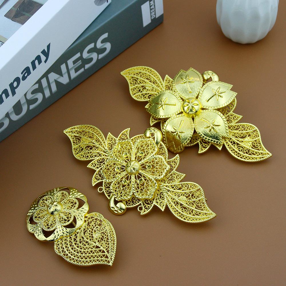 Gold Color Sunflower Women's Brooch Mink Wedding Jewelry Brown Brooch Special Accessories
