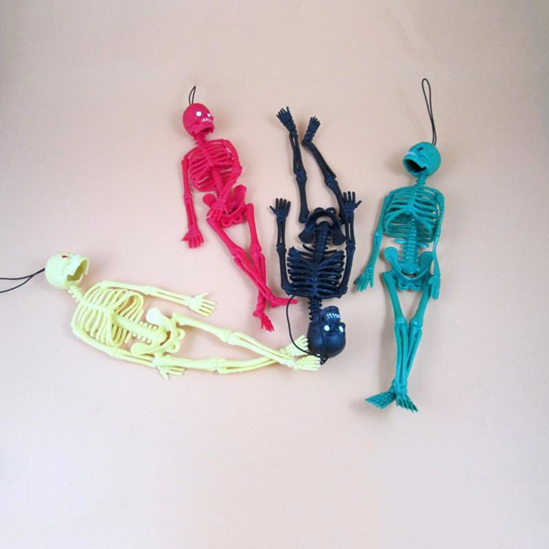 1 шт. страшная модель скелета игрушка на Хэллоуин брелок пластиковая пряжка брелоки многоцветный подарок вечеринка