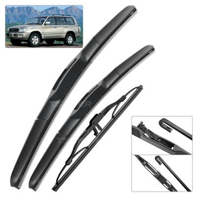 Передние и задние дворники для Toyota Land Cruiser 100 J100 1998-2007 1999 2000 Щетки стеклоочистителя Лобовое стекло 24"+22"+16"