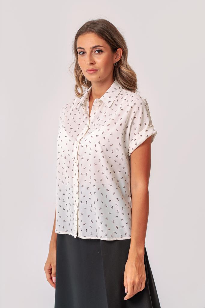 Блуза легкая летняя с коротким рукавом 