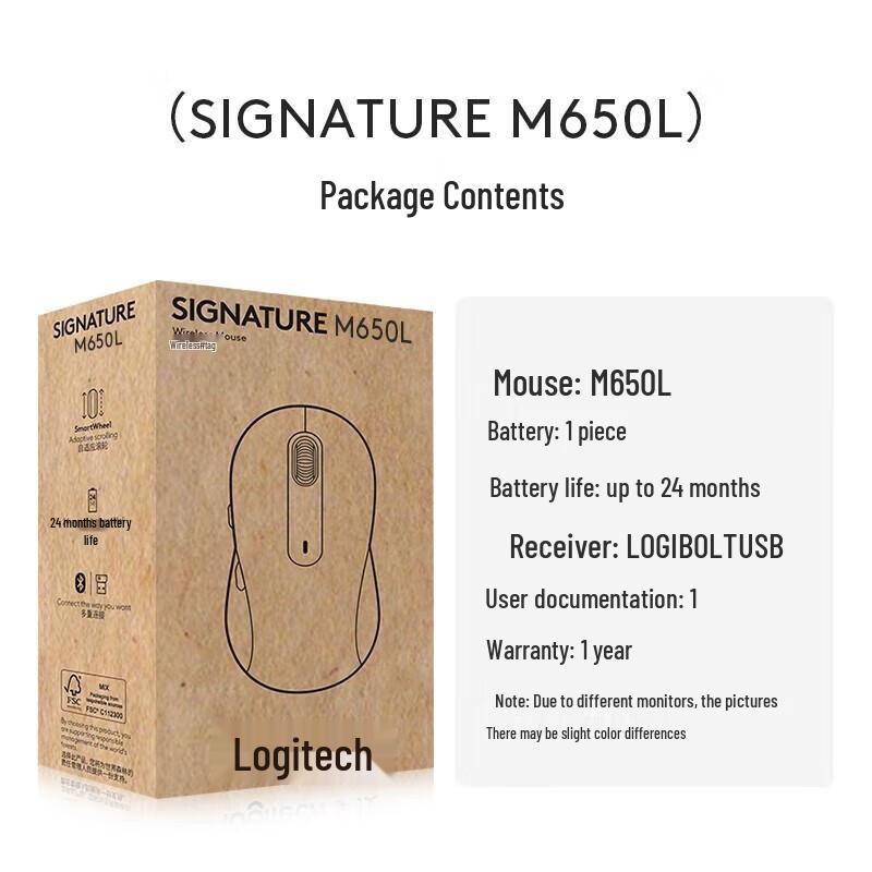 Беспроводная бесшумная мышь Logitech Signature M650L