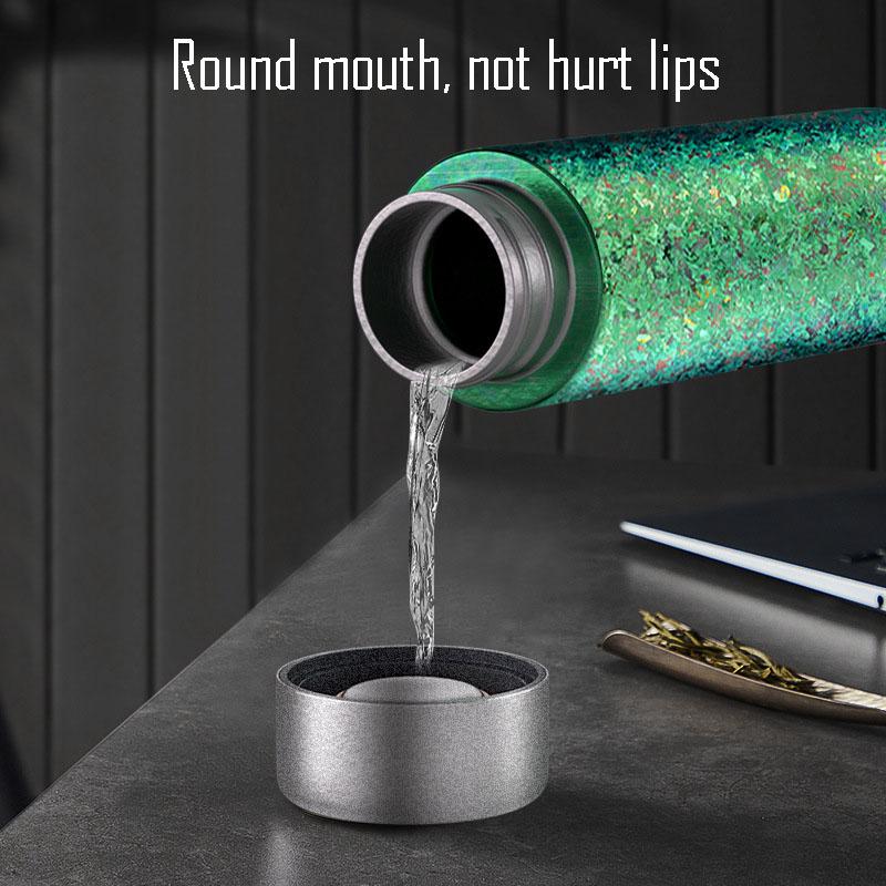 Мини-термокружка 150 мл, Двухслойная фляга из чистого титана, Портативная подарочная посуда для напитков, Набор для чая, Легкая термобутылка для воды цвета помады