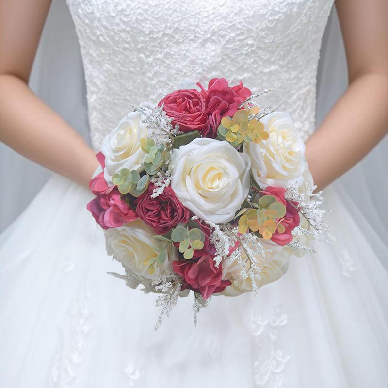 Свадебные многоцветные реквизиты для фотосъемки, многоцветные декоративные стразы, имитация свадебных роз, красивые аксессуары