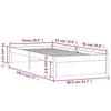 Solid Wood Bed Frame without Mattress White 75 x 190 cm