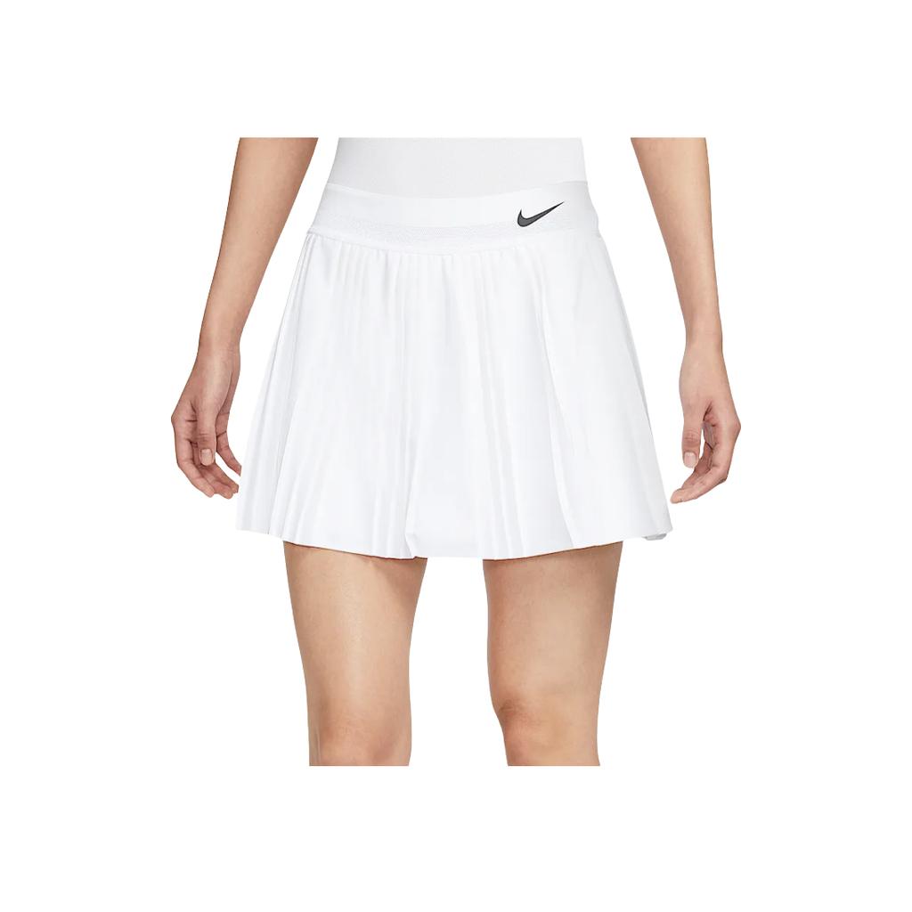 Nike Court Slam Dri-Fit Brand Logo Быстросохнущая дышащая удобная плиссированная повседневная теннисная юбка женские юбки белого цвета FZ6491-100