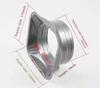 For Kitchen Hood Ventilator Pipe Connecting Vent Flange Exhaust Duct 4-10inch Electrostatic Spray Metal Silver-gray