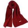 Korean Style Knitted Wool Scarf - Unisex, Thick & Warm for Autumn/Winter