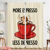 2pcs 2D Flat Printing Drapes More Espresso Less Depresso Polyester Fabric Without Electricity Festive Wall Decor Use for Booths