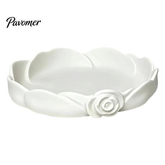 Modern Home Accessory Tray 3D Printed Rose Jewelry Tray, Decorative Trinket Dish for Rings Earrings Unique Decor and Aromatherapy, Elegant Desktop