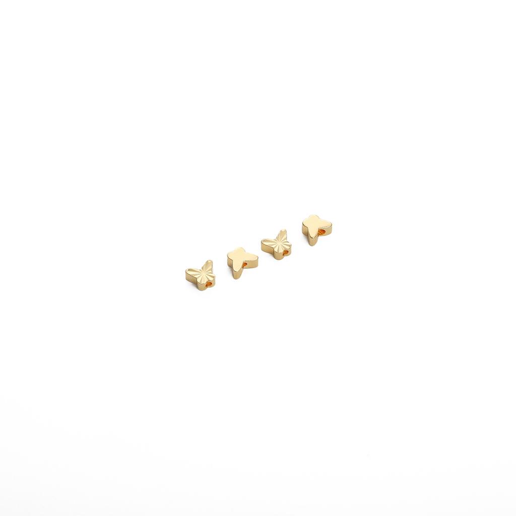 Copper Smooth Butterfly Partition Bead For DIY Jewelry Making Craft Accessories