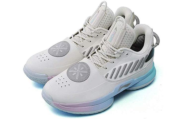 Li Ning Way Of Wade 7 Сахарная Вата Устойчивые к истиранию Дышащие Низкие Баскетбольные Кроссовки Женские Белые ABAN135-5