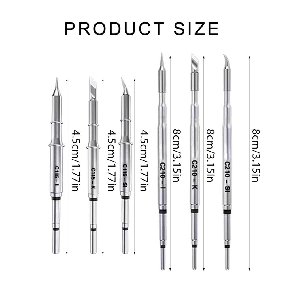 Наконечник паяльника C210 C115 Наконечник паяльника для GVM T210 GVM T115 Профессиональная паяльная станция Сварочные принадлежности