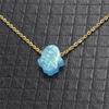 Stainless Steel Chain Opal Hamsa Hand Necklace Women Men Jewish Jewelry Colar Masculino Chain Fatima Hand Necklace Acrylic