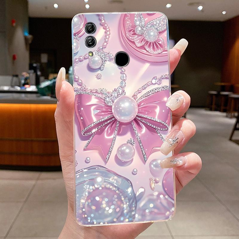 Phone Case For Honor 10 Lite/Huawei P Smart 2019 Coque Butterfly Bow Protective Casing Transparent Soft Silicone TPU Cover Funda