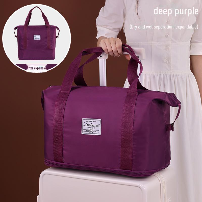 Вместительная дорожная сумка из ткани Оксфорд с разделением сухого/мокрого для спорта и фитнеса