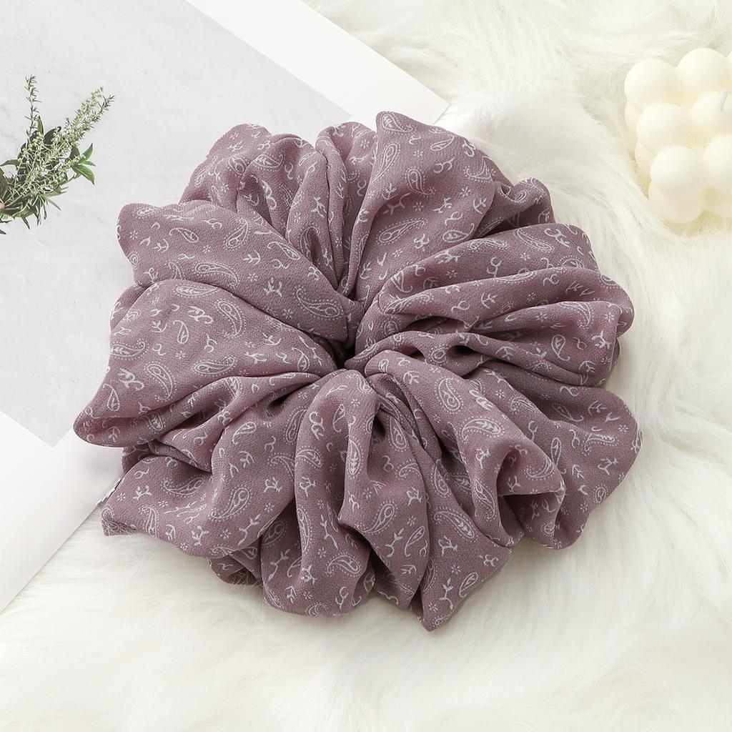 Модные мусульманские резинки для волос с принтом, большие премиальные оверсайз, Малайзия, шифон, большой размер, мусульманские резинки для хиджаба