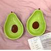 1 Pcs Cute Avocado Ceramic Plate Tableware Dessert Plate Snack Salad Bowl Photo Props Serving Restaurant Supplies