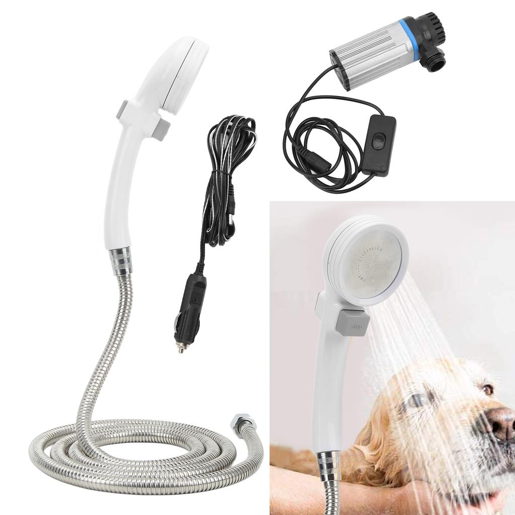 Наружный походный душевой набор Водяной насос 2м труба 12В кабель для прикуривателя Комплект для автомобилей, автодомов, внедорожников