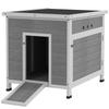 Wooden Duck House with Asphalt Roof, Light Grey, 63 x 82 x 76 cm
