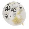 10Pcs Latex Transparent Balloon with Nnumber 40 Pattern for Birthday Party Wedding Anniversary Decorate