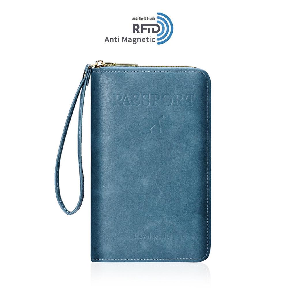 2025 RFID Сумка-органайзер для паспорта и билетов с молнией, защита от кражи