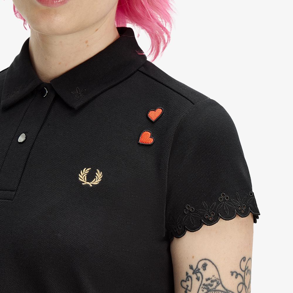Fred Perry [Эми Уайнхаус] Поло с вышивкой - Черный/Белый Afpf2612137-102