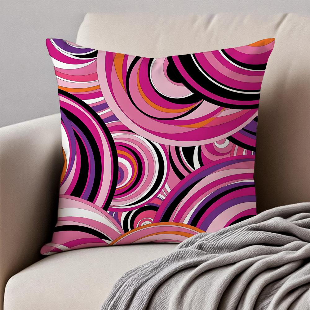 Luxury Vibrant EEmilio PPucci Cushion Cover Pillowcase Antidustmite Invisible Zipper Short Plush Sofa Cushion