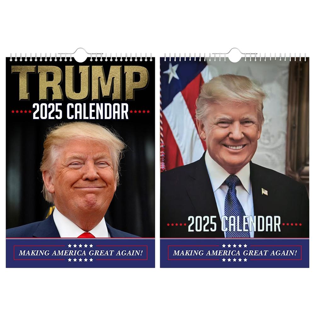 Дональд Трамп Календарь 2025 Годовой Планировщик Настенный Календарь 12 Месяцев Настенные Календари Make America Great Again Планировщик Блокнот