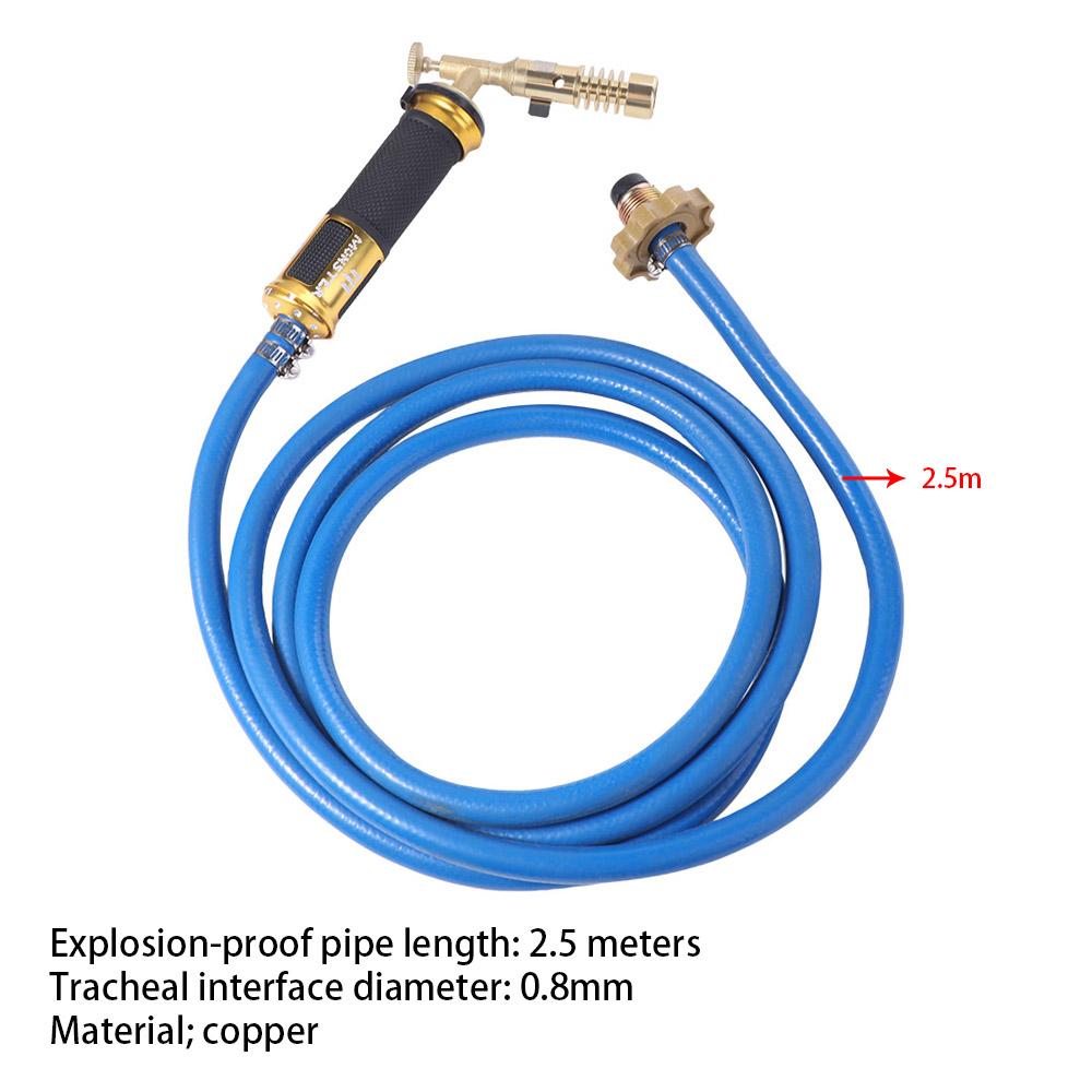 Прочная медная горелка для сжиженного пропан-газа, алюминиевая ручная сварочная горелка с пламенем, высокотемпературный паяльный инструмент 2,5 м для приготовления пищи