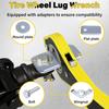 Car Jack Ratchet Wrench, Labor-Saving Tire Jack Handle, Scissor Jack Adapter For Car With Long Handle, 360° Swivel Tire Wheel Lug Wrench For