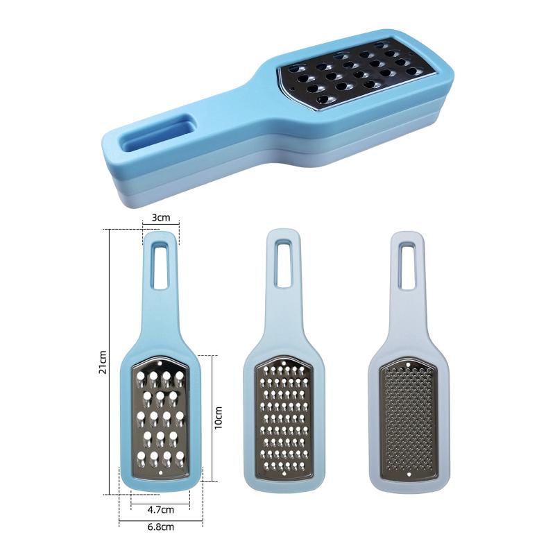 3 In 1 Carrot Grater Multifunctional Vegetable Cheese Chopper Uniform Cutting For Fast Kitchen Tasks