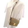 CELINE  188423BF4.18BZ Shoulder Bag khaki/Dark Sepia Calfskin Women