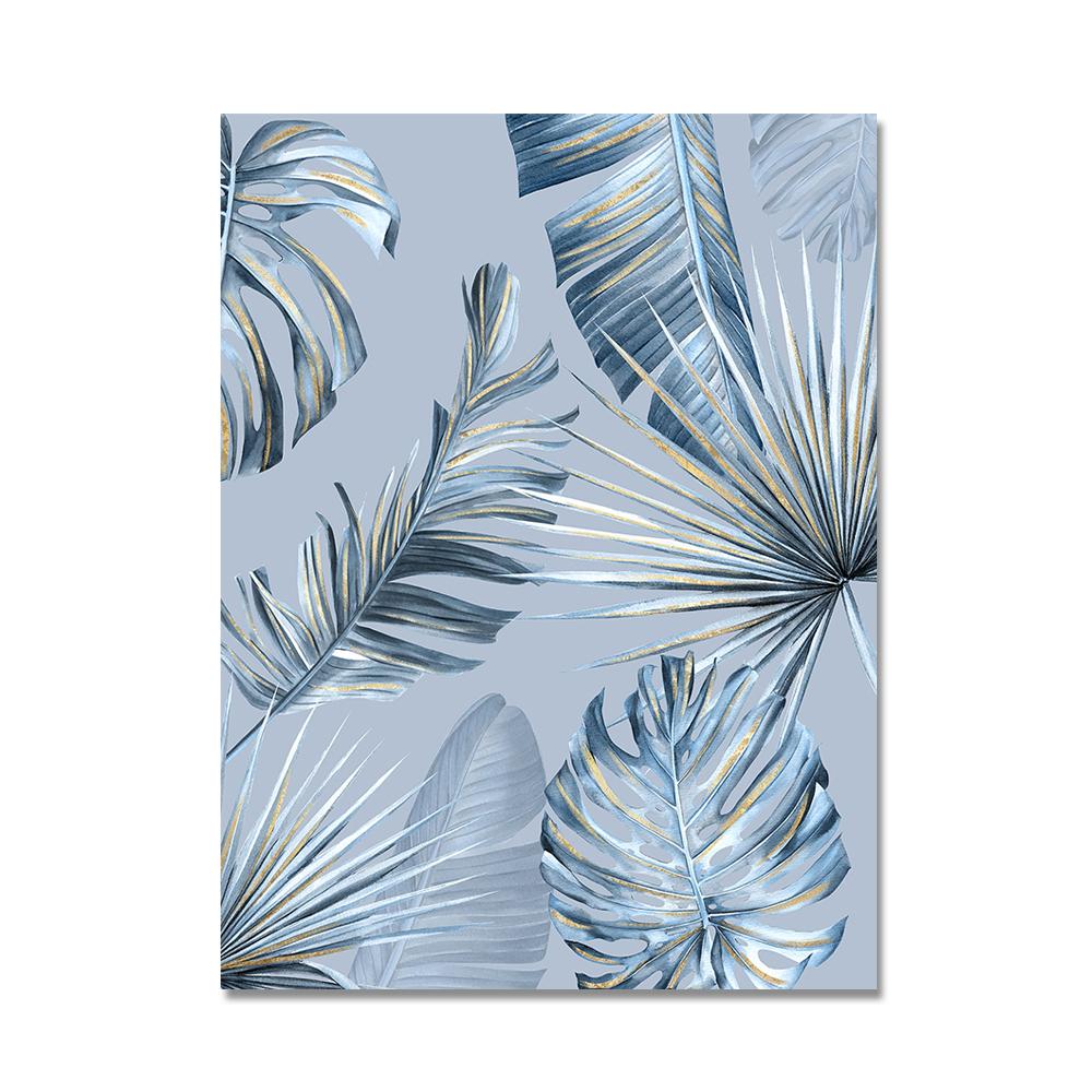 Абстрактные золотые пальмовые листья, постер, декор для комнаты, скандинавское растение, холст, картина, настенное искусство для гостиной, интерьер, домашний декор
