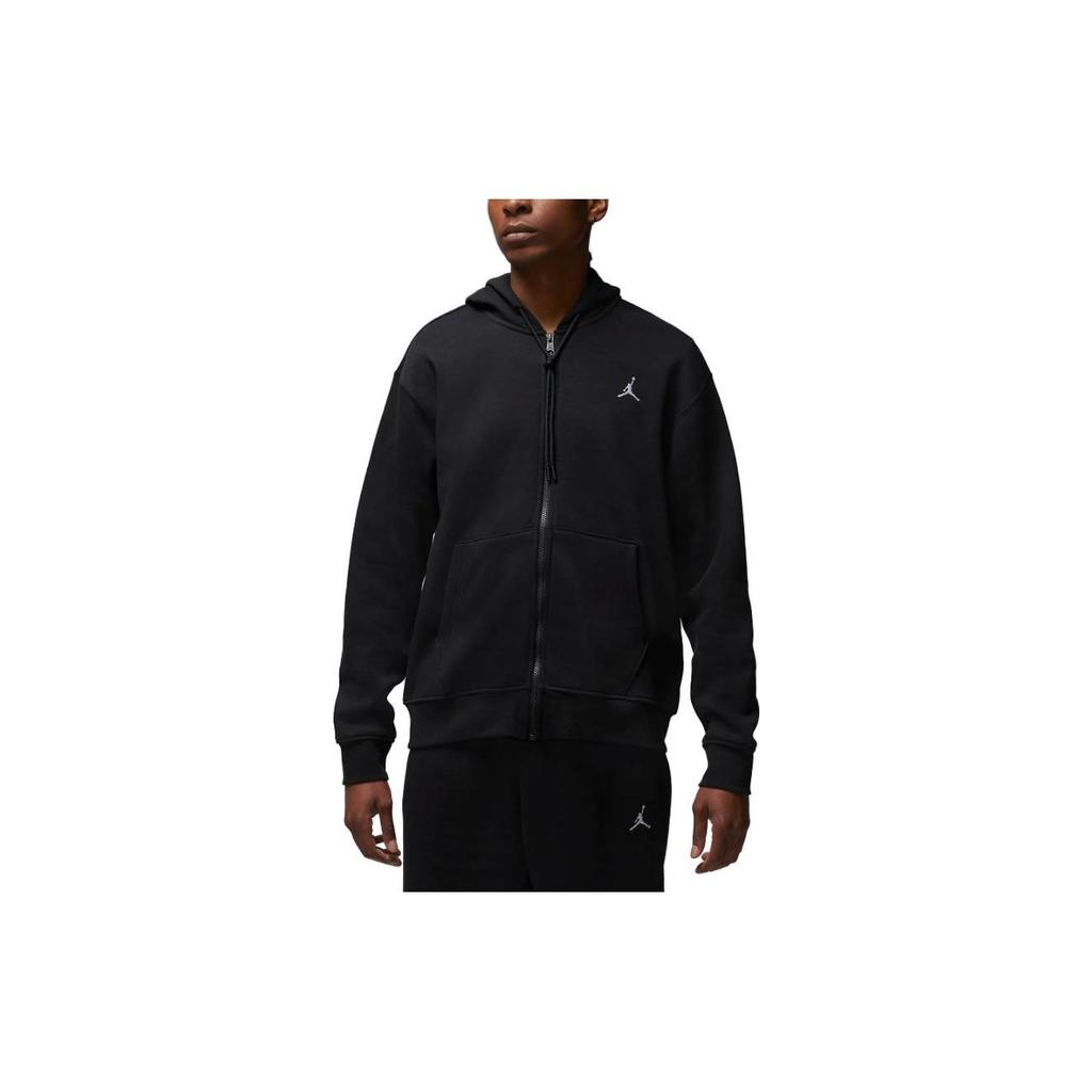 Jordan Мужская куртка с капюшоном на молнии с логотипом и верхней одеждой, черная FJ7772-010