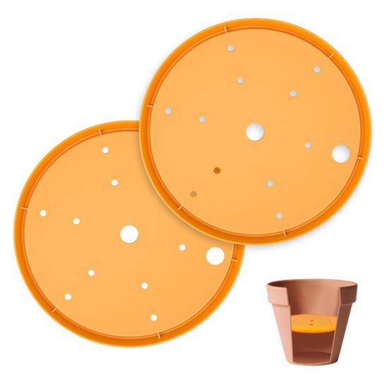 Round Planter Insert Plant Pot Insert with Drainage Holes Planter Insert Disc Enhances Drainage And Aeration Use Less Potting Soil for Healthier
