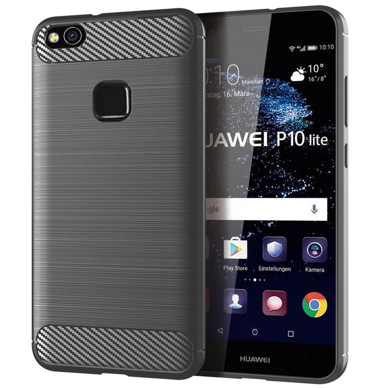 Для Huawei P10 Lite силиконовый чехол противоударный чехол для p10 lite мягкие чехлы для телефонов для P10lite чехол из углеродного волокна Coque Fundas