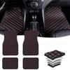 4pcs Car Floor Mats Cushion Universal Waterproof Front Rear Full Set Auto Rugs Leather Car Carpet Accessories Interior