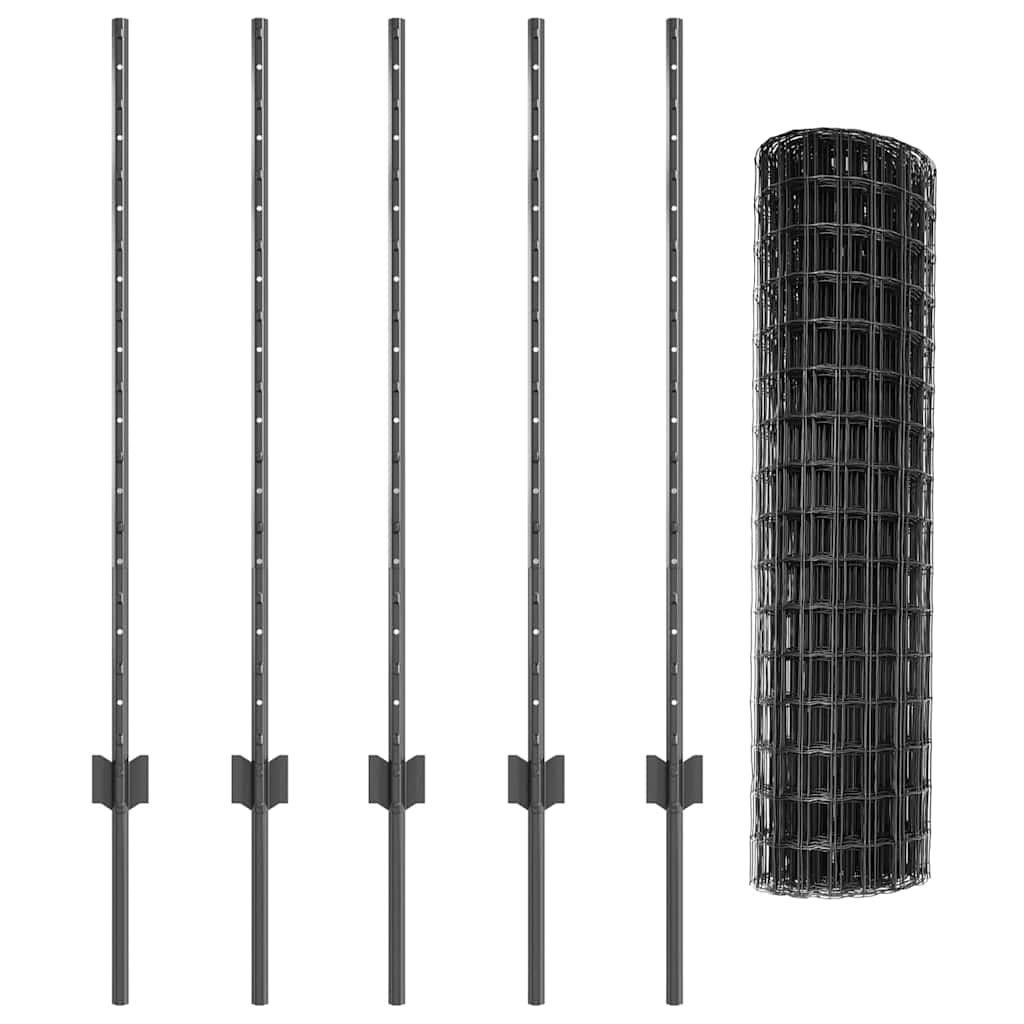 Welded Wire Fence 10 x 1 m (W x H) PVC Coated Steel