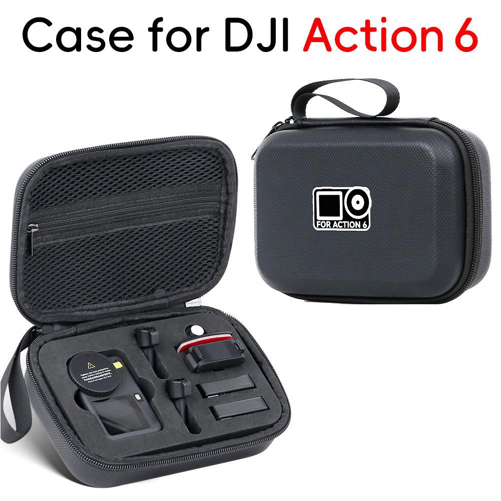 for dji Action 6 Standard Edition PU Material Storage Bag Scratch And Collision Prevention for dji Camera Storage Bag
