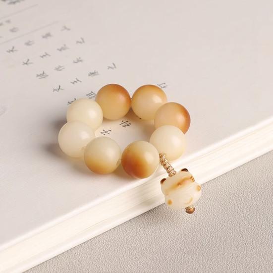 Ручная нить Белый корень Бодхи Ручное скручивание Обжарка на древесном угле Нить с кошачьим когтем Обертывание кончика пальца Мягкая ручка из бусины Будды Игривый кусок