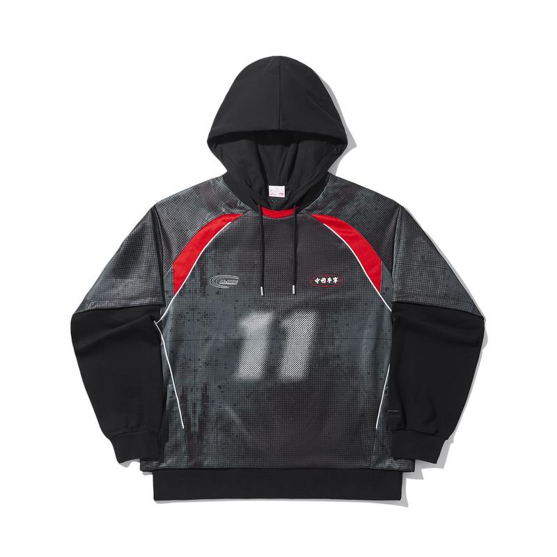 Li Ning Retro Sports Series Sweatshirt Men Sweatshirts Black Multicolor AWDVN45-3