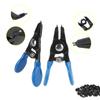 Многофункциональные универсальные плоскогубцы с правым клювом и пружинным стопорным кольцом, набор из 4 мини-плоскогубцев с внутренним клювом и удлинителем
